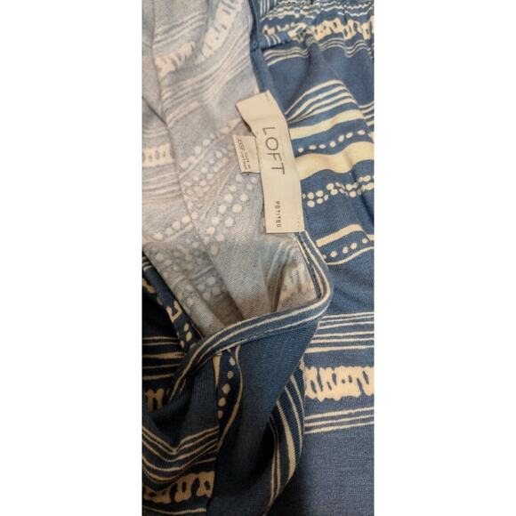 Ann Taylor Loft Petite Tie-Back Striped Tank Dress XXSP Blue Cream - Picture 6 of 8